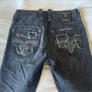 Men’s Rock Revival Black Jeans
